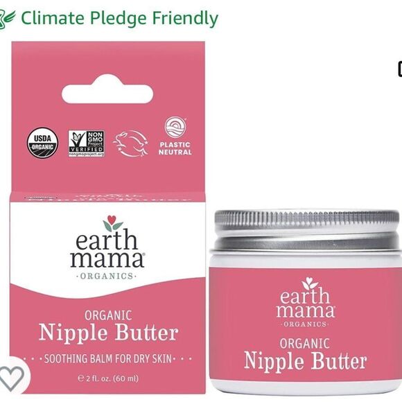 NEW Organic Nipple Butter Breastfeeding Cream by Earth Mama In BOX Safe Feeding - Picture 1 of 6
